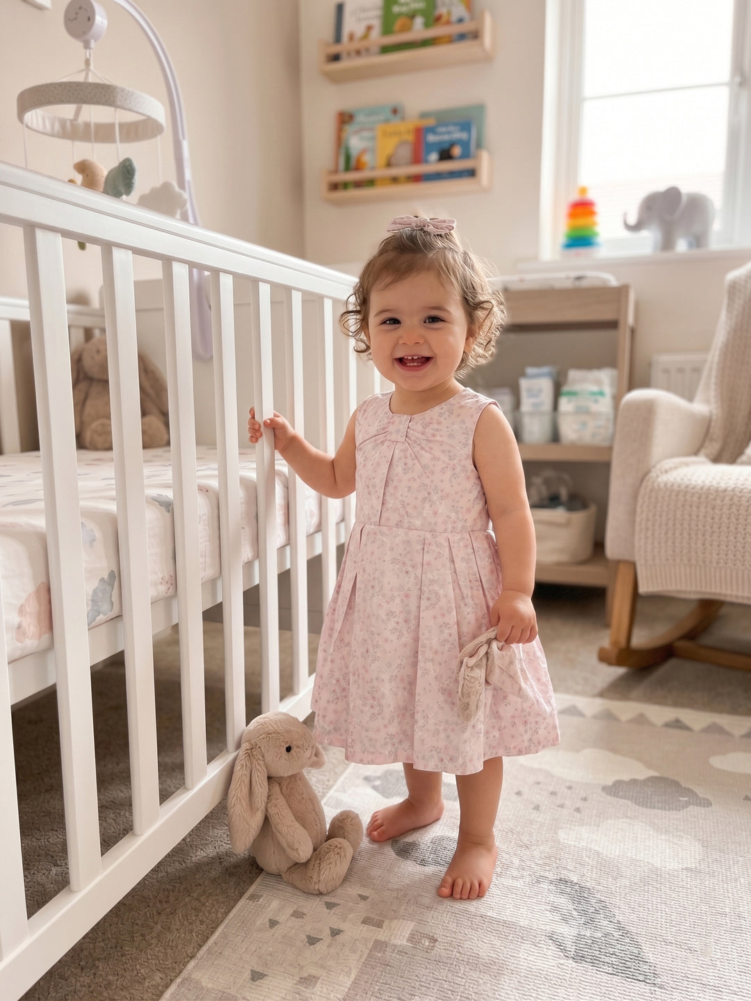 Sweet Blossom Sleeveless Bow Dress