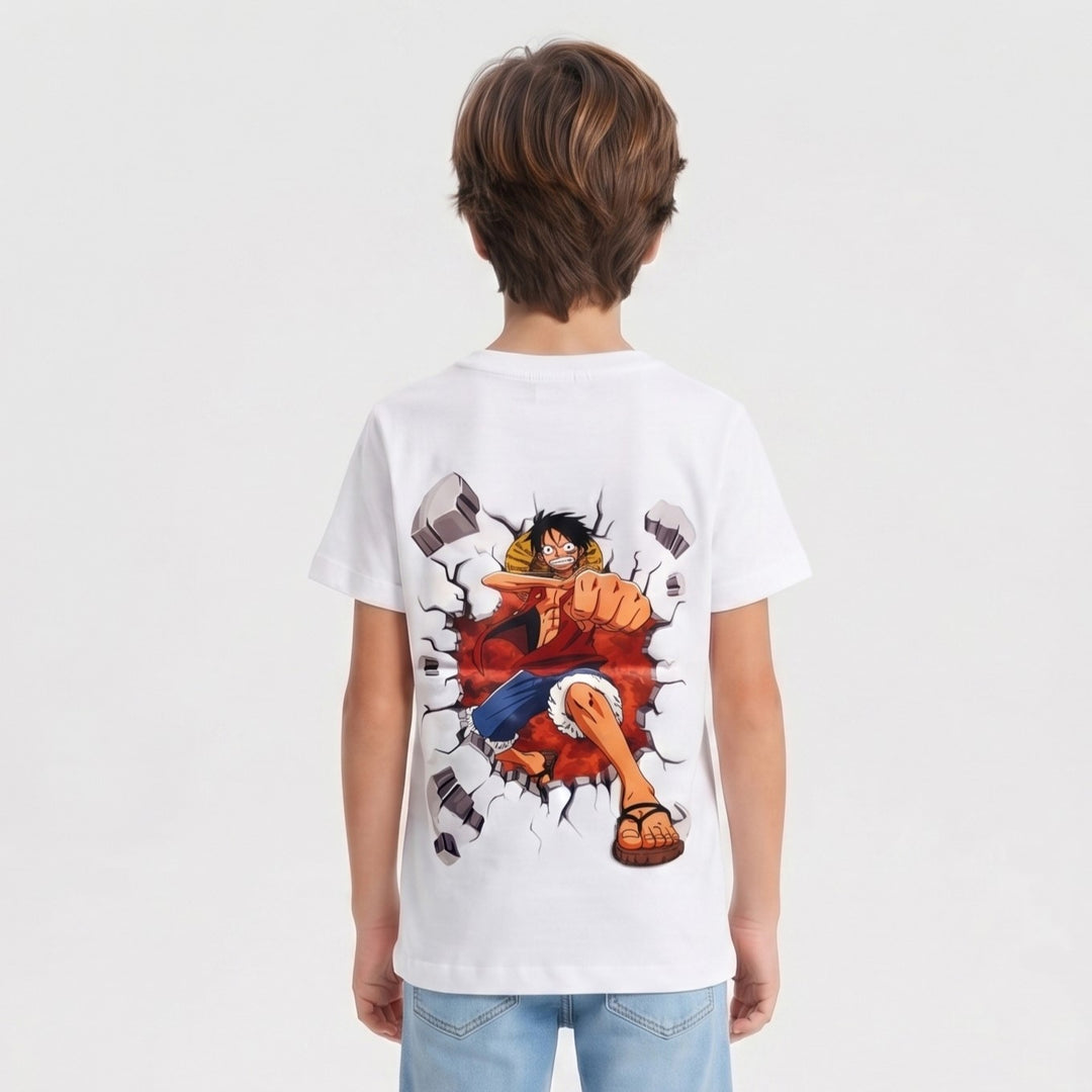 Boys Lime Green One Piece Back-Print Tee