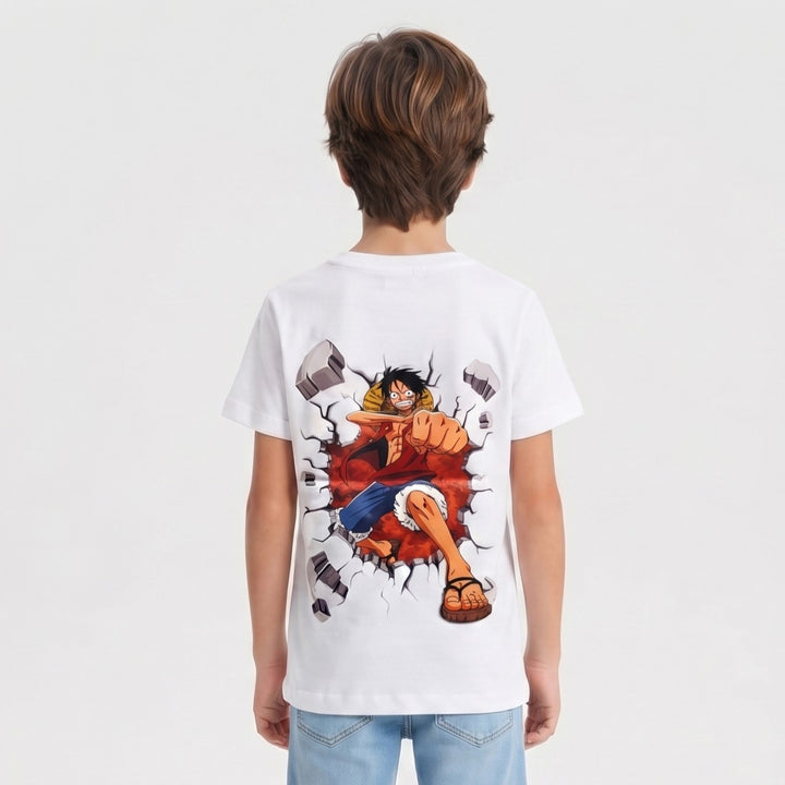 Boys Lime Green One Piece Back-Print Tee