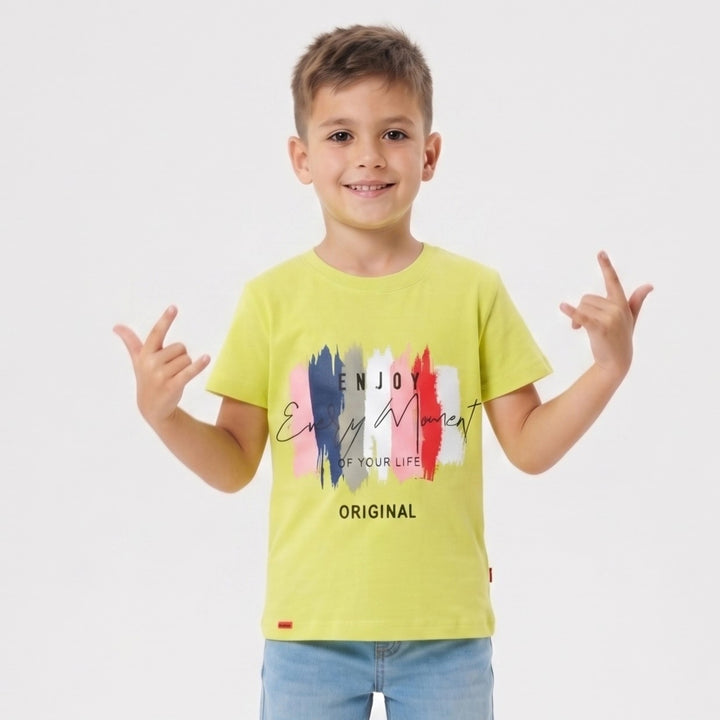 Vibrant "Enjoy" Colorful Stroke Tee