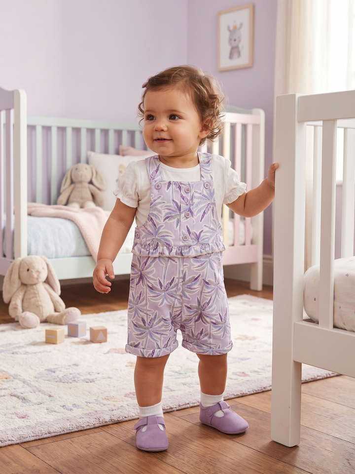 Botanical Ruffle Romper Set