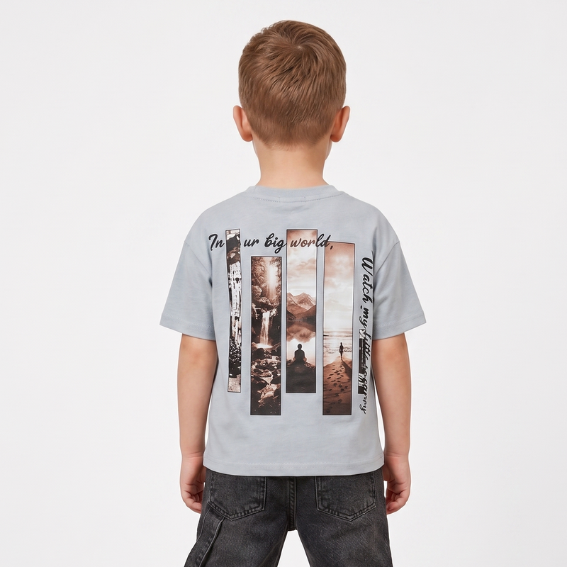 "Big World" Nature Print T-Shirt