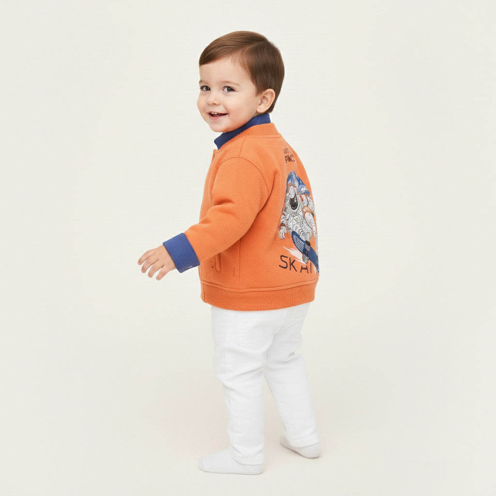 Skate in Space Orange Bomber Set