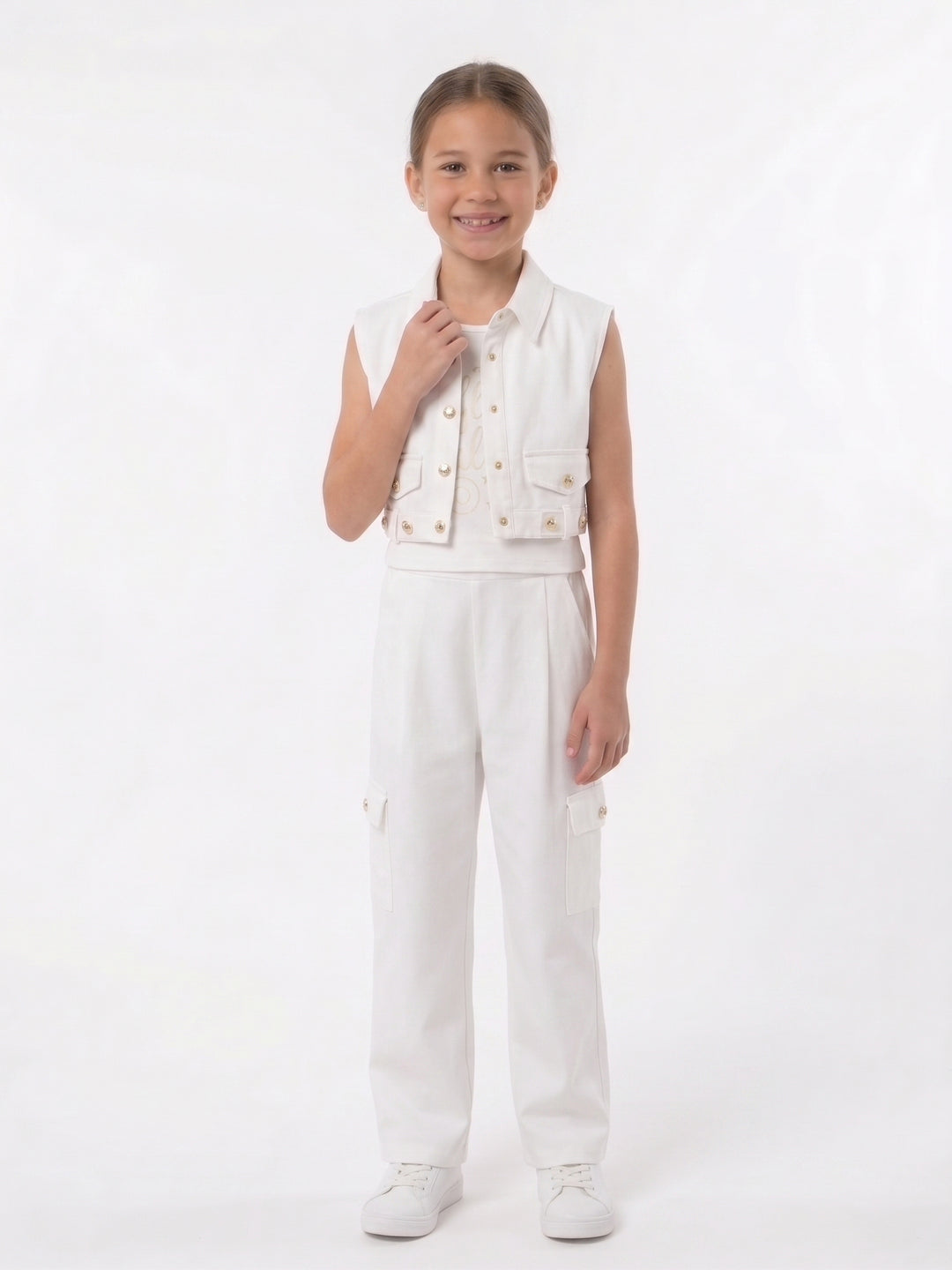 Chic Sleeveless Cargo Set
