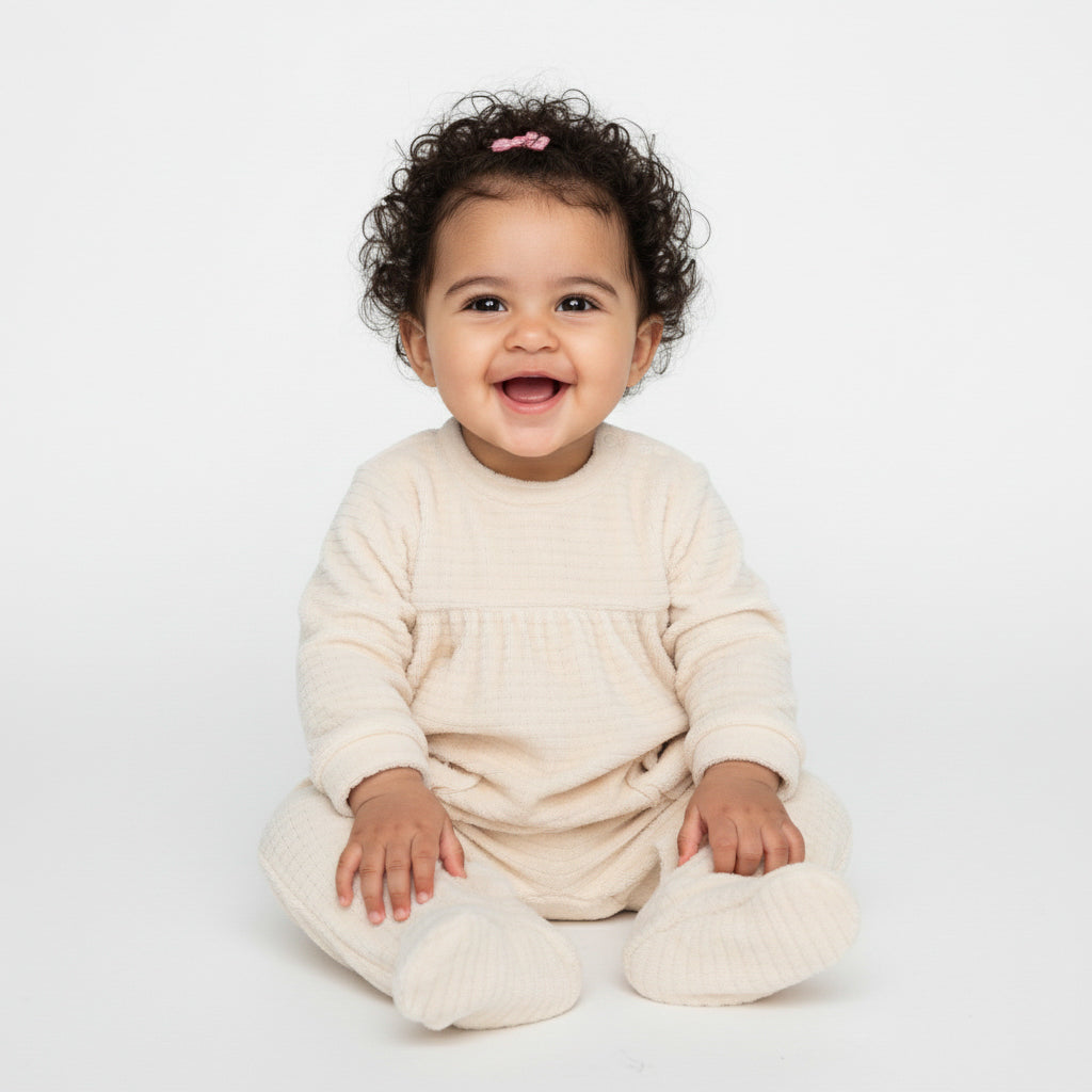 Waffle Knit Footed Sleeper