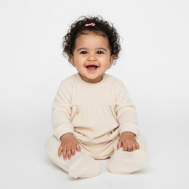 Waffle Knit Footed Sleeper