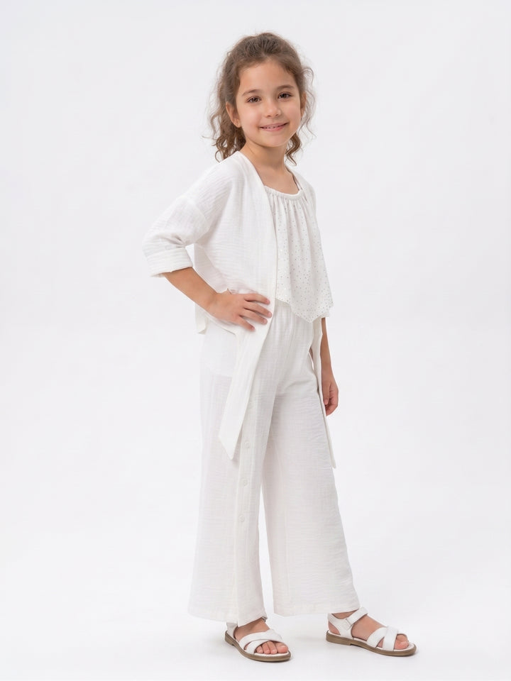 Summer Breeze Crinkle Textured 3-Piece Co-Ord Set