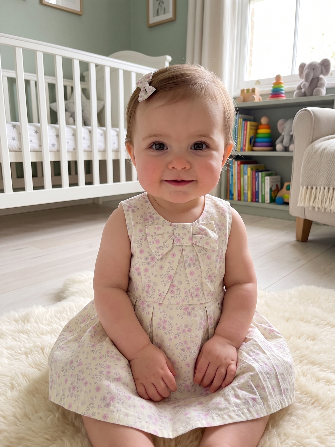 Sweet Blossom Sleeveless Bow Dress