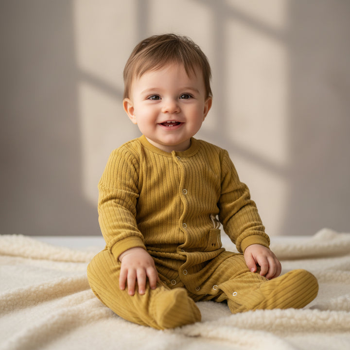 Ribbed Footie Pajamas