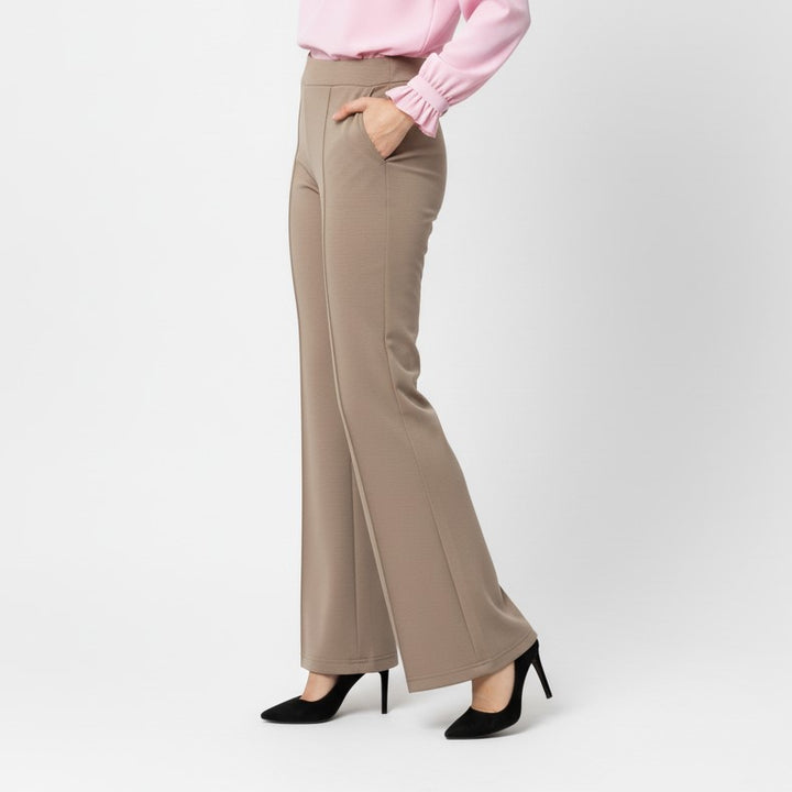 Elegant Wide-Leg Trousers with Front Seam