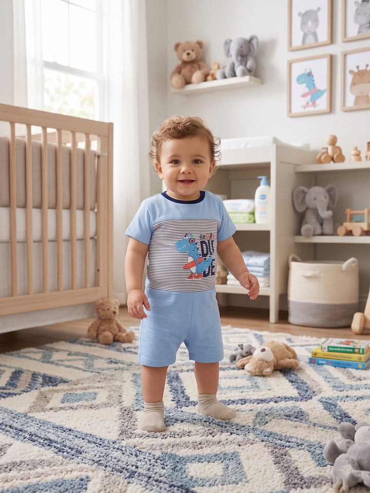 Skate Dino Baby Short Romper
