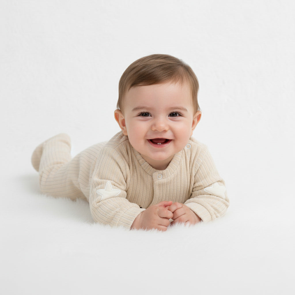 Ribbed Footie Pajamas Truck & Stars