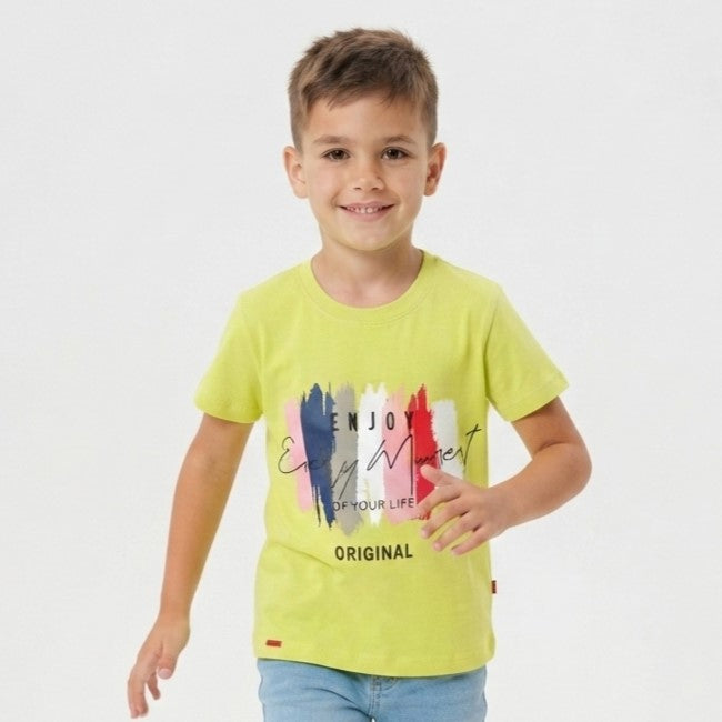 Vibrant "Enjoy" Colorful Stroke Tee