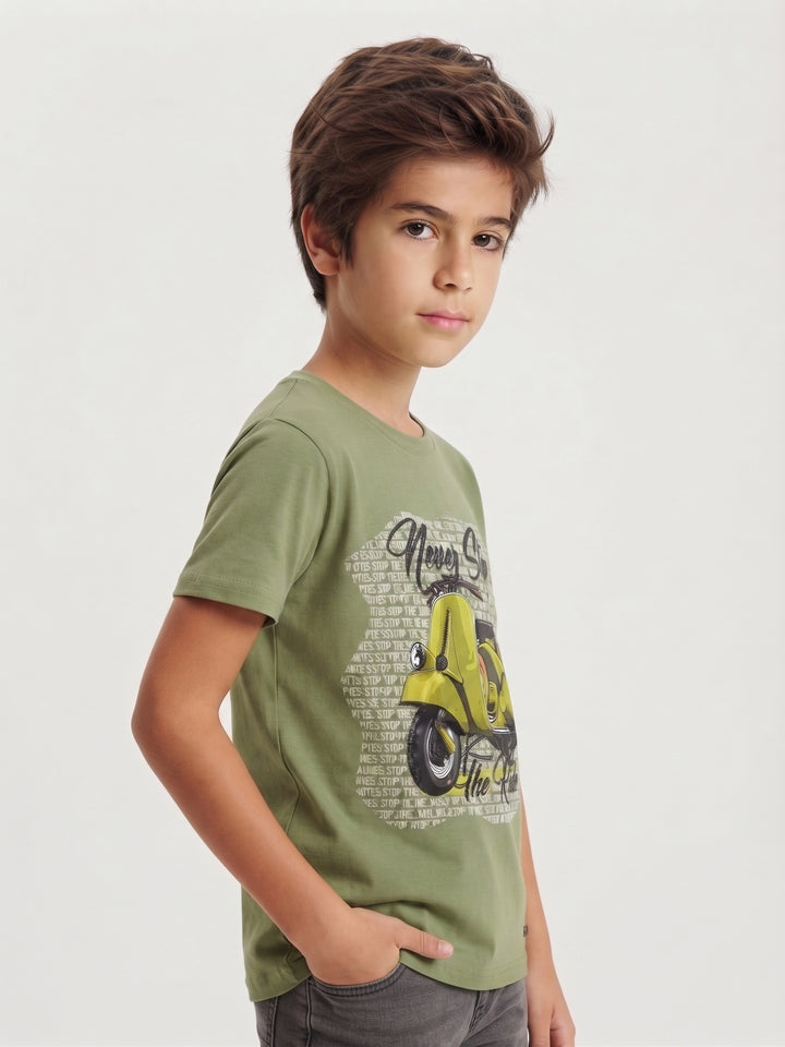 Boys' "Never Stop the Ride" Scooter Graphic T-Shirt