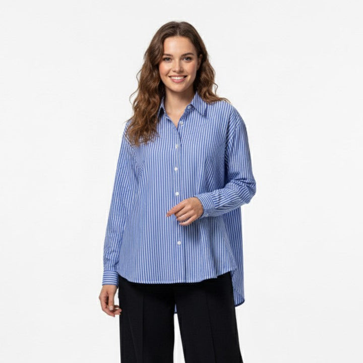 Azure Breeze Striped Shirt