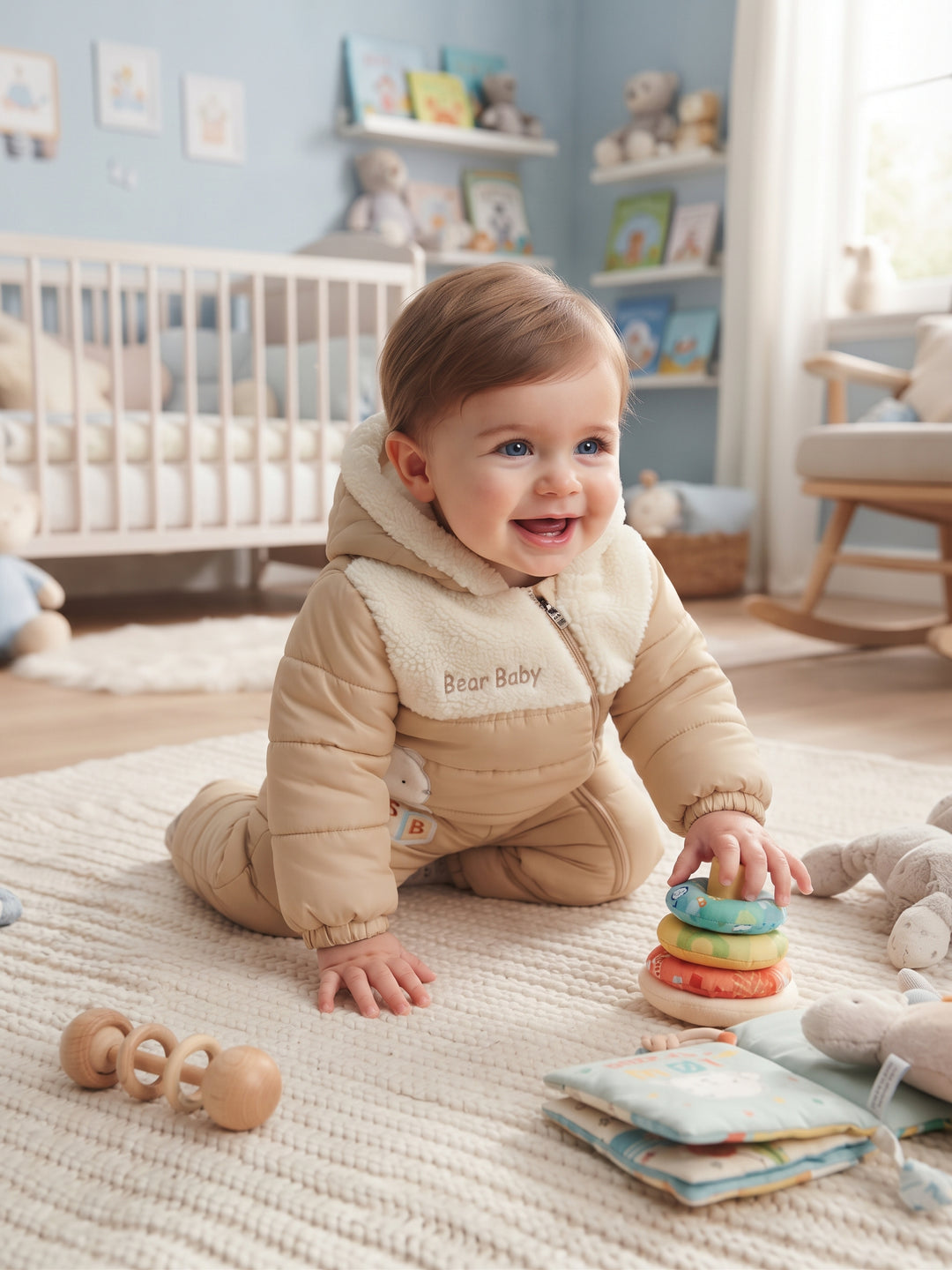 Cozy Bear Padded Baby Snowsuit