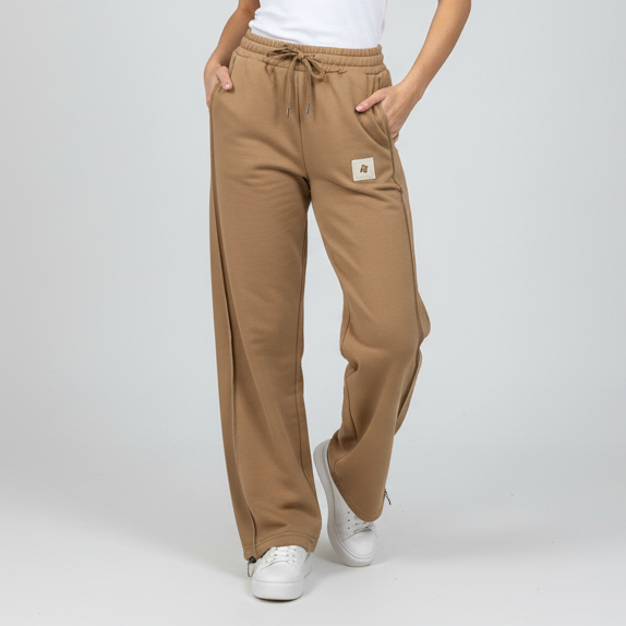 Neutral Wide-Leg Lounge Pants