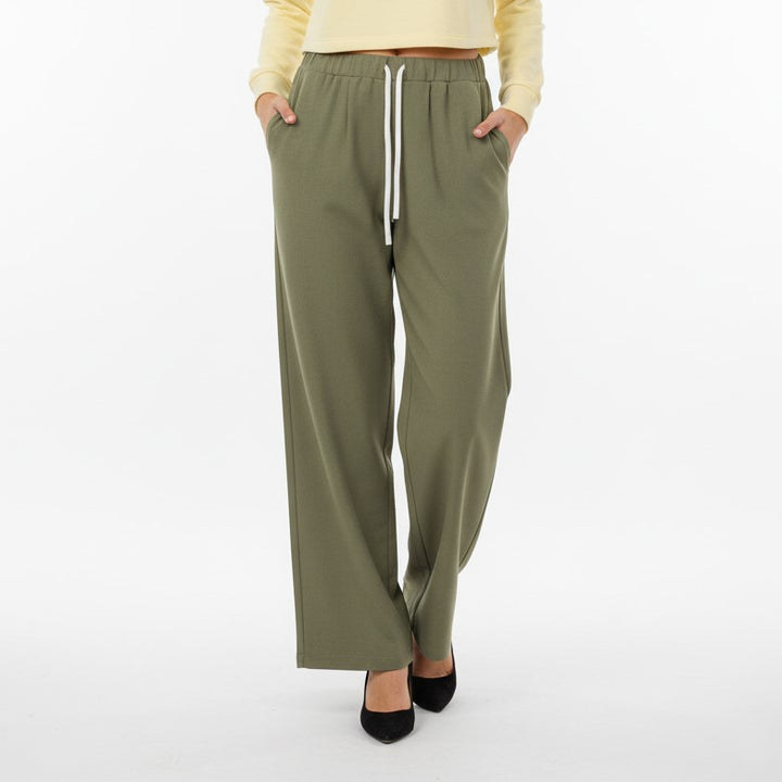 Relaxed Drawstring Palazzo Pants