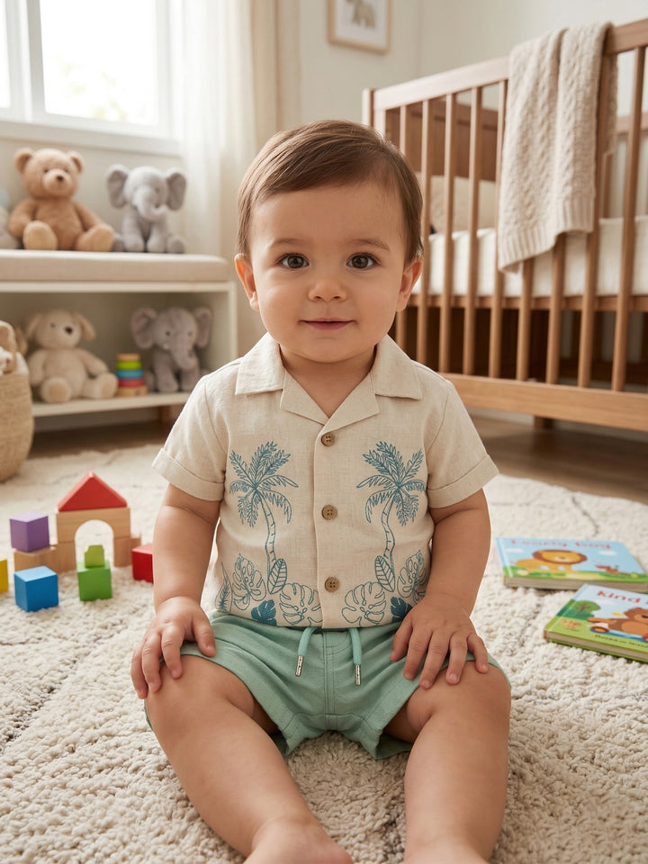 Soft Earth Tones Embroidered Suit