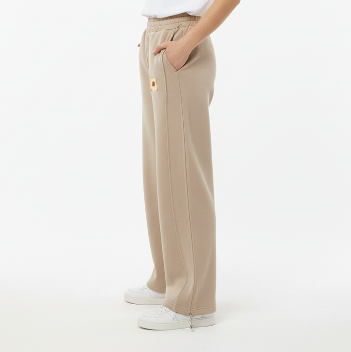Neutral Wide-Leg Lounge Pants