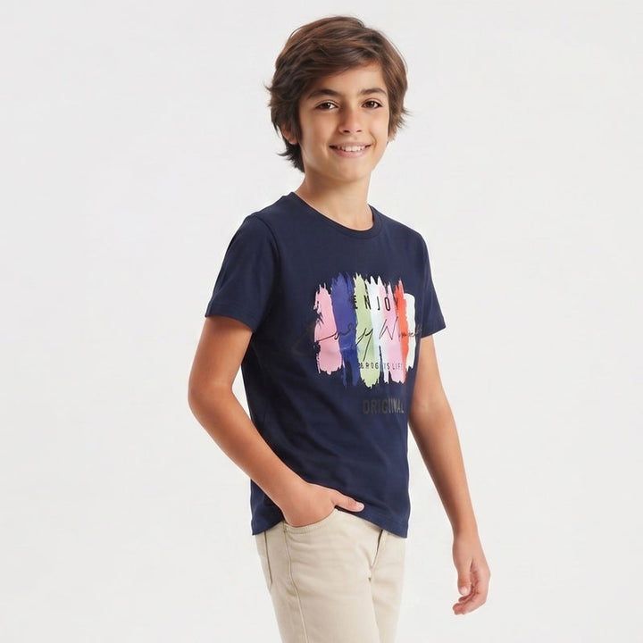Vibrant "Enjoy" Colorful Stroke Tee