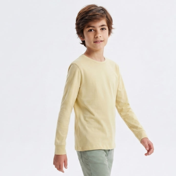 Boys' Essential Long-Sleeve Crewneck Tee