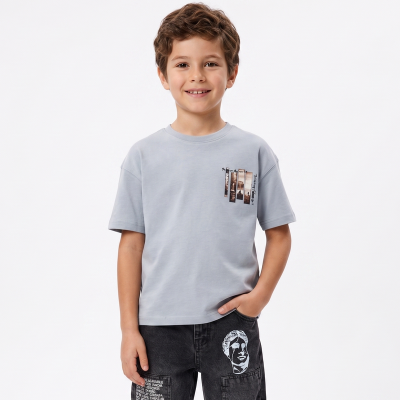 "Big World" Nature Print T-Shirt
