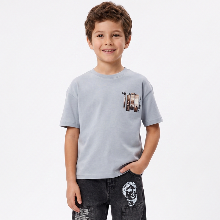 "Big World" Nature Print T-Shirt