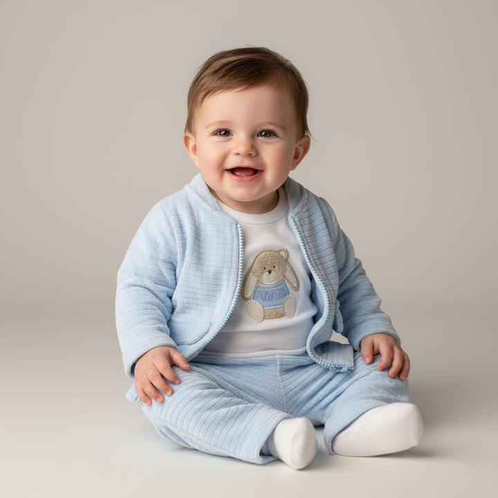 Ribbed Velour Bunny Set