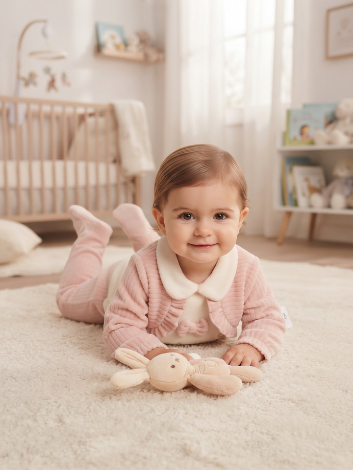 Sweet Kitten Layered Baby Sleepsuit