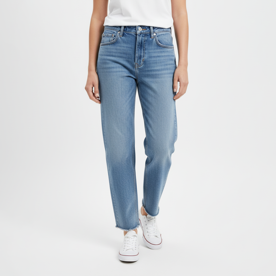 Vintage-Wash Mom Jeans
