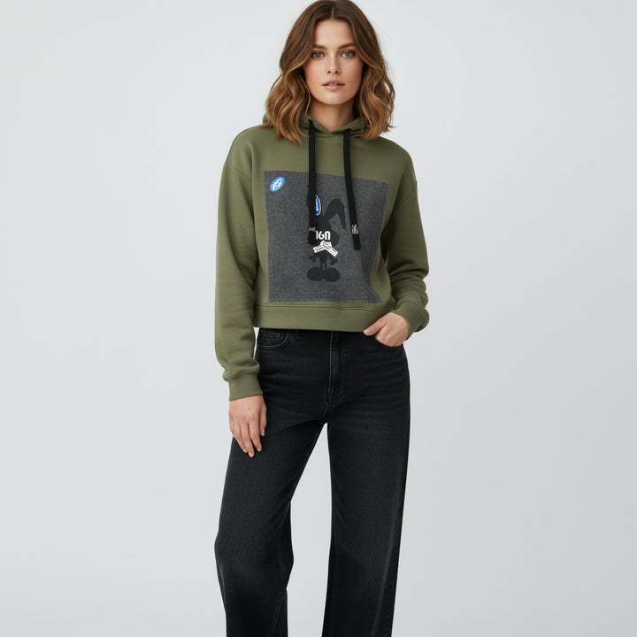 Disney Character Cropped Hoodie