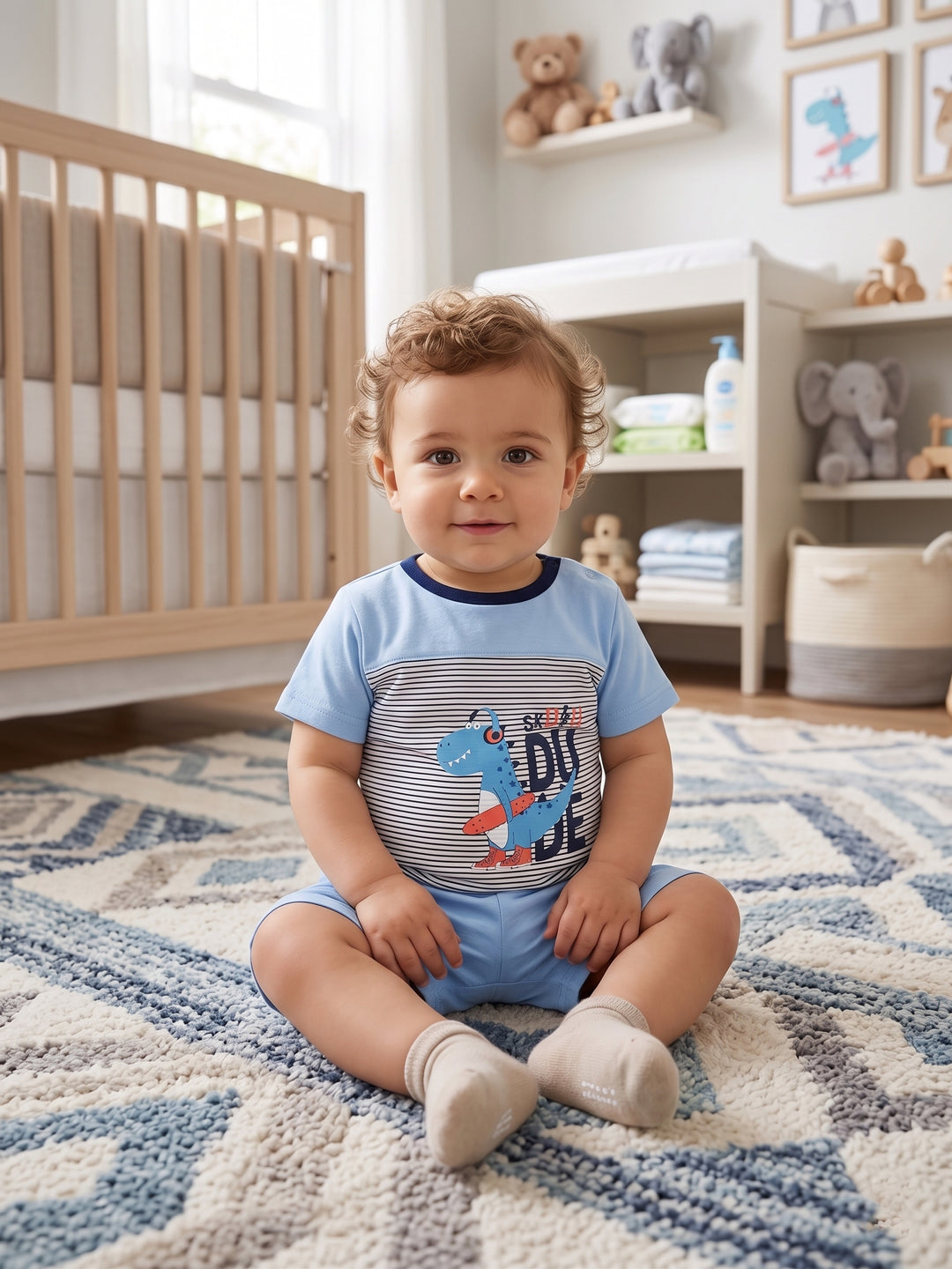 Skate Dino Baby Short Romper