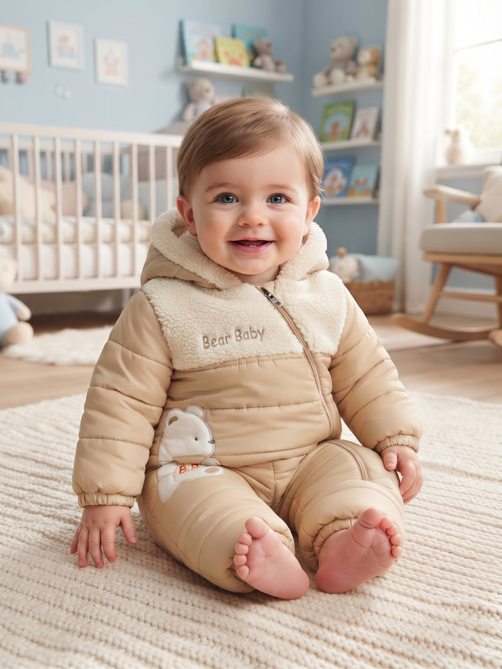 Cozy Bear Padded Baby Snowsuit