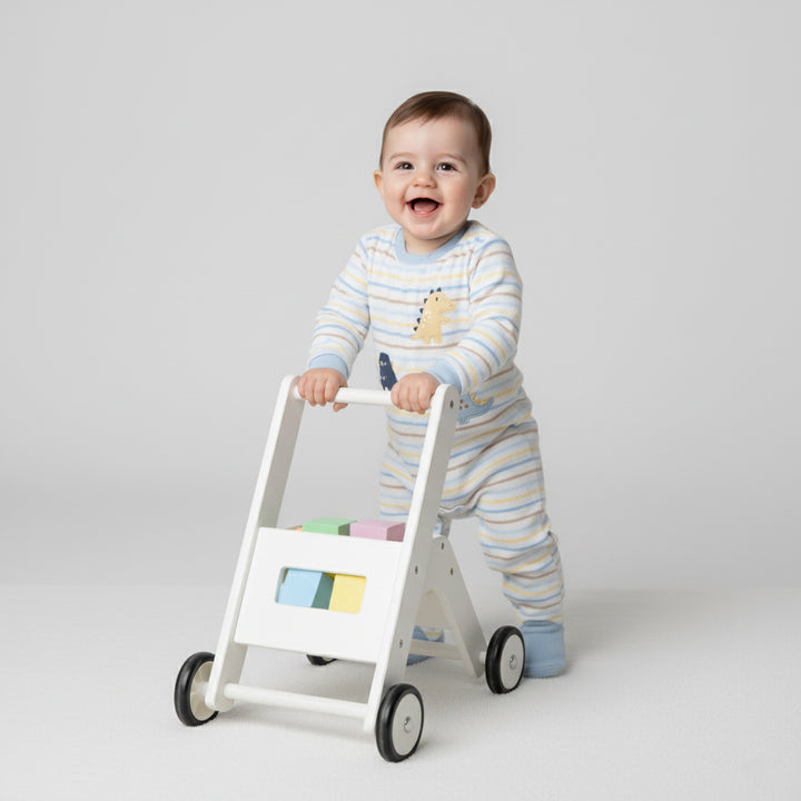 Striped Dino & Hippo Footed Sleeper