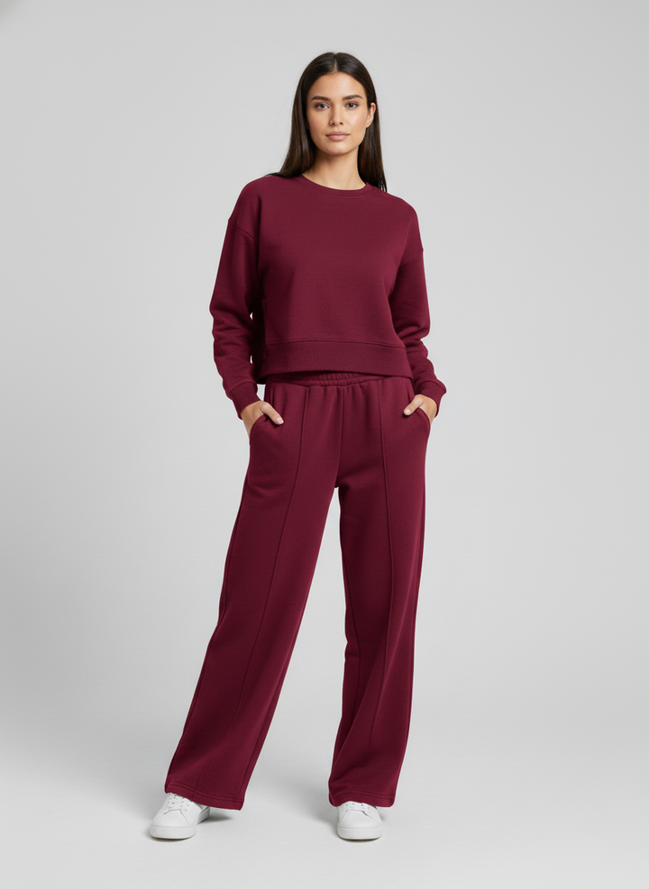 Wide-Leg Sweat Set
