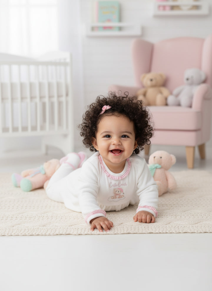 Cute Bear Trim Sleepsuit