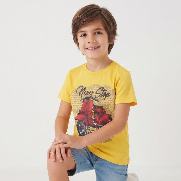 Boys' "Never Stop the Ride" Scooter Graphic T-Shirt