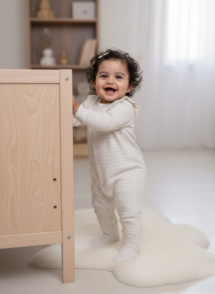 Ruffle Shoulder Sleepsuit