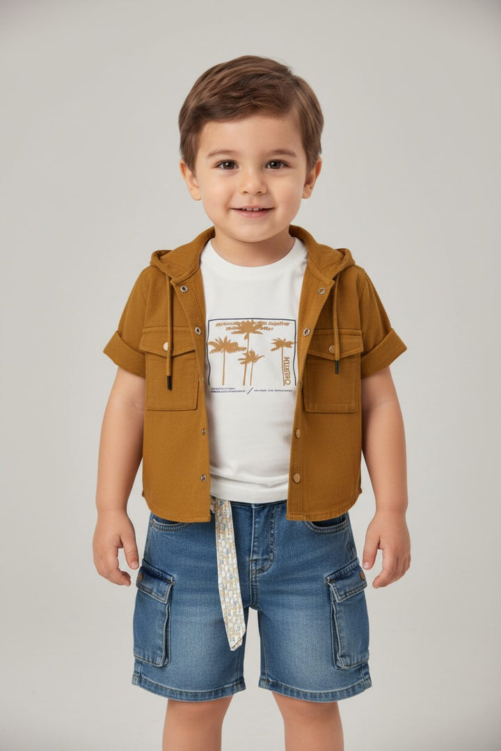 Little Explorer 3-Piece Hooded Denim Set