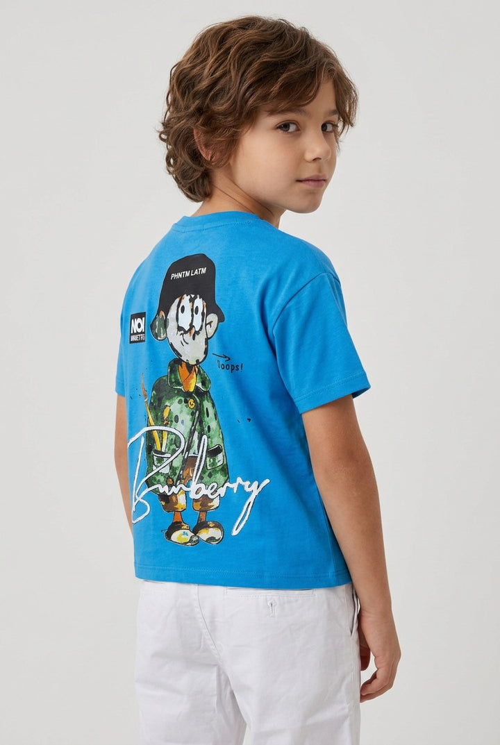 Kids Streetwear Character Graphic T-Shirt