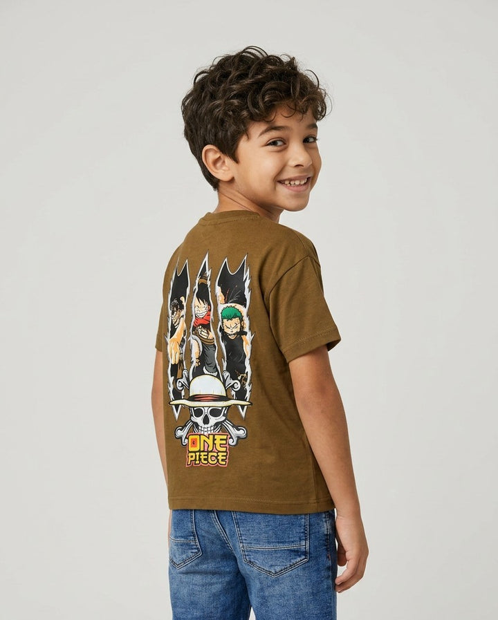 Kids Anime Graphic Cotton T-Shirt