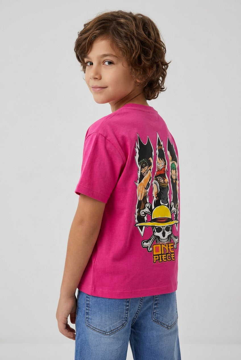 Kids Anime Graphic Cotton T-Shirt