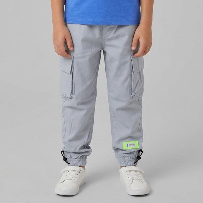 Boys' Neon-Accent Cargo Joggers