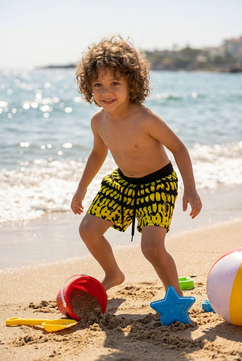 Fun-in-the-Sun Boys' Patterned Swim Trunks