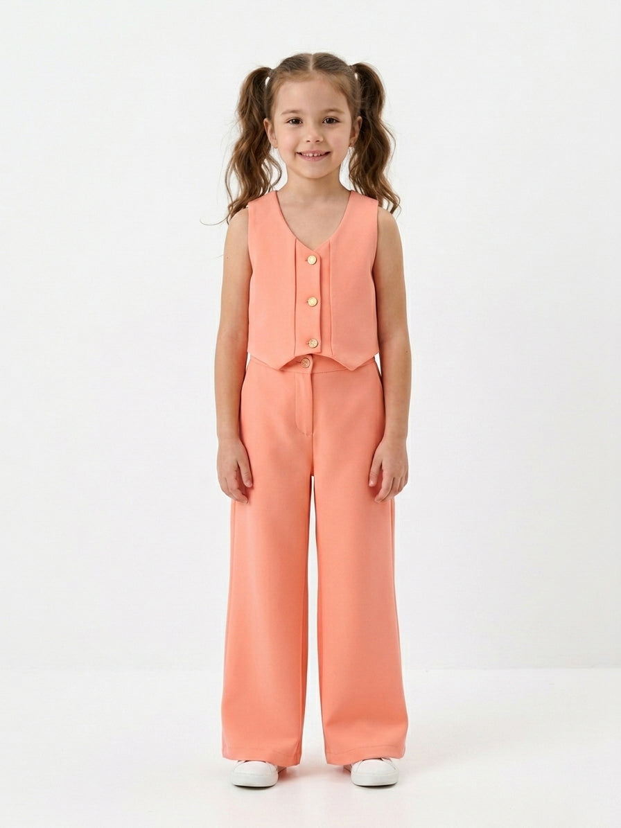 Kids' Chic Tailored Waistcoat & Trousers Set