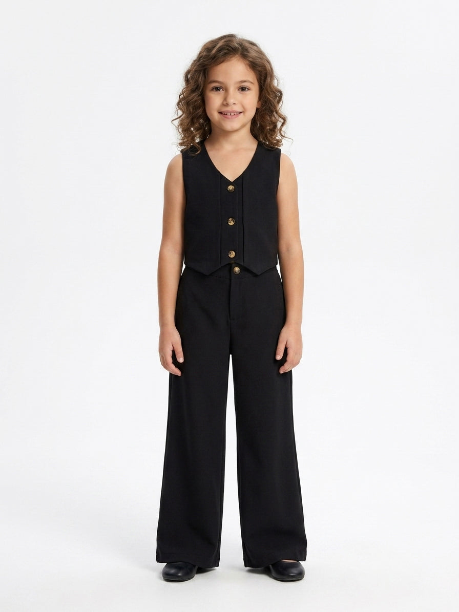 Kids' Chic Tailored Waistcoat & Trousers Set