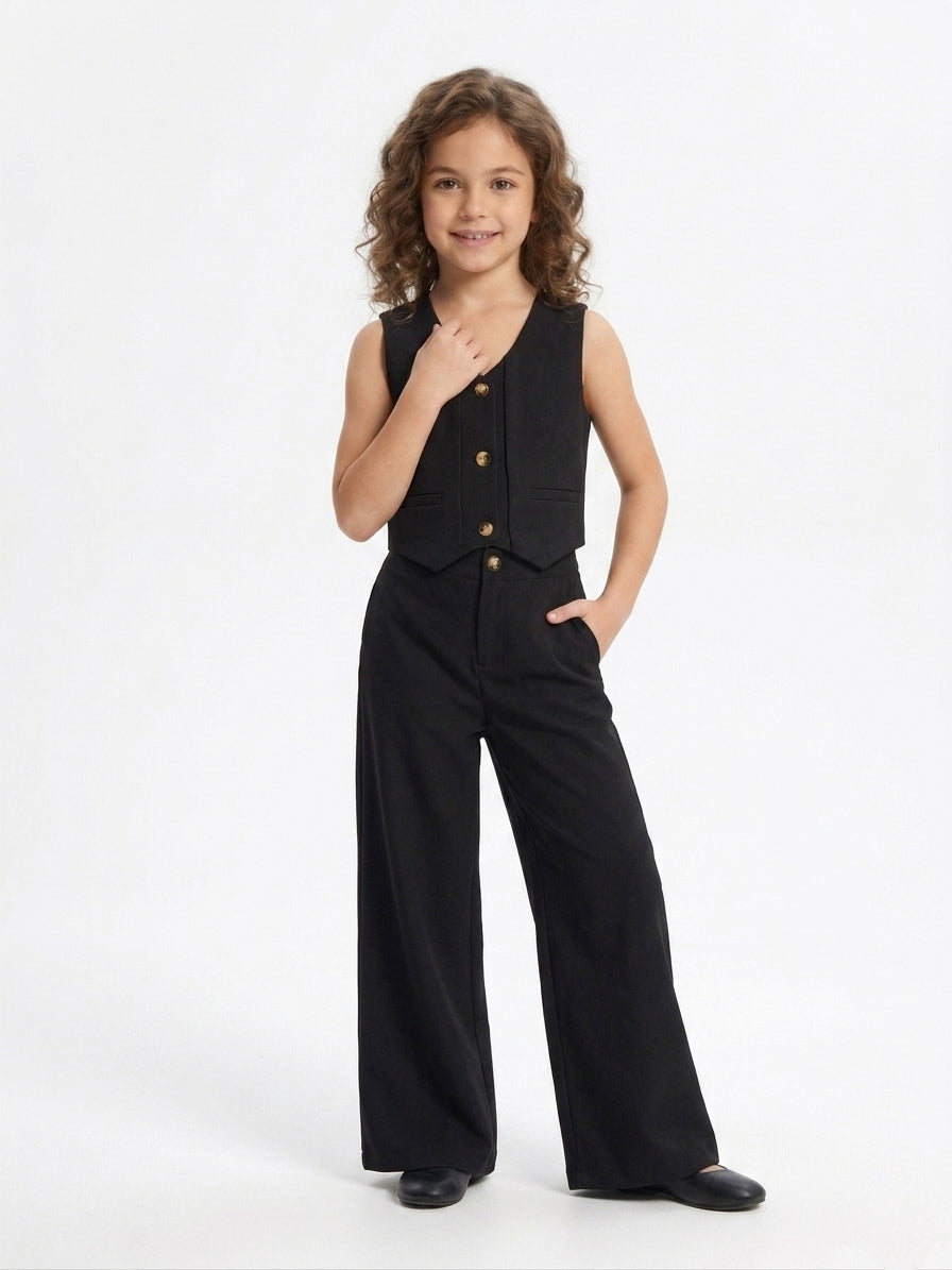 Kids' Chic Tailored Waistcoat & Trousers Set