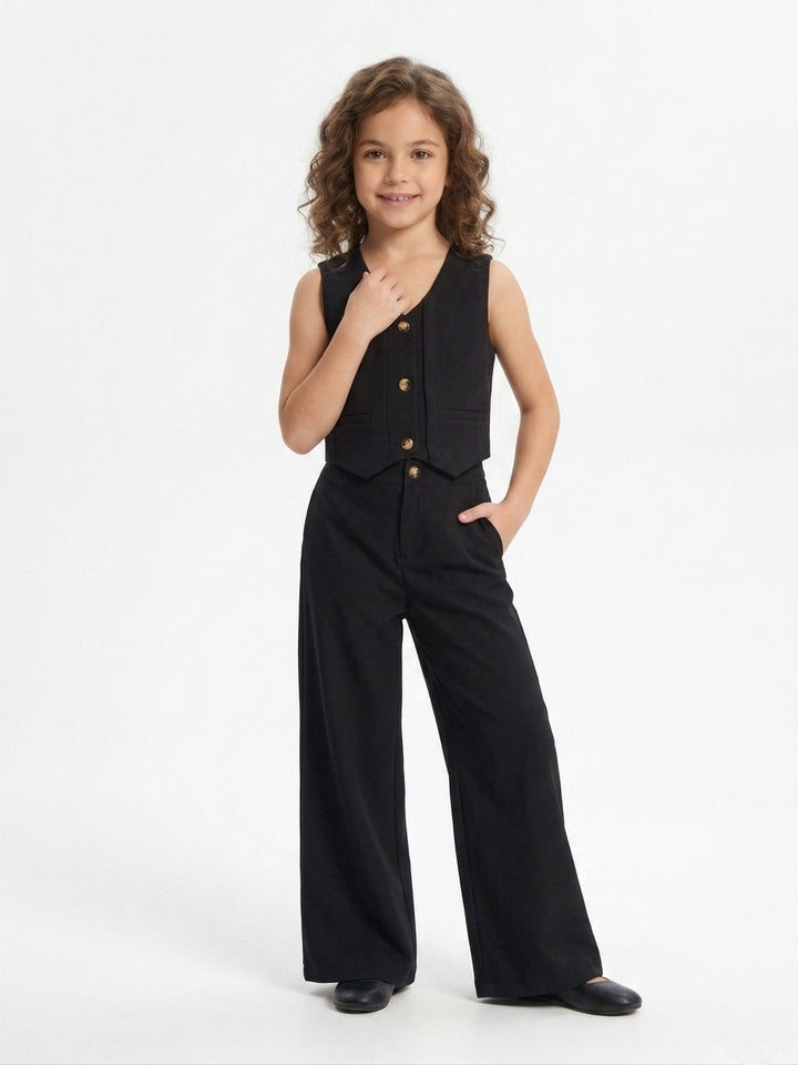Kids' Chic Tailored Waistcoat & Trousers Set