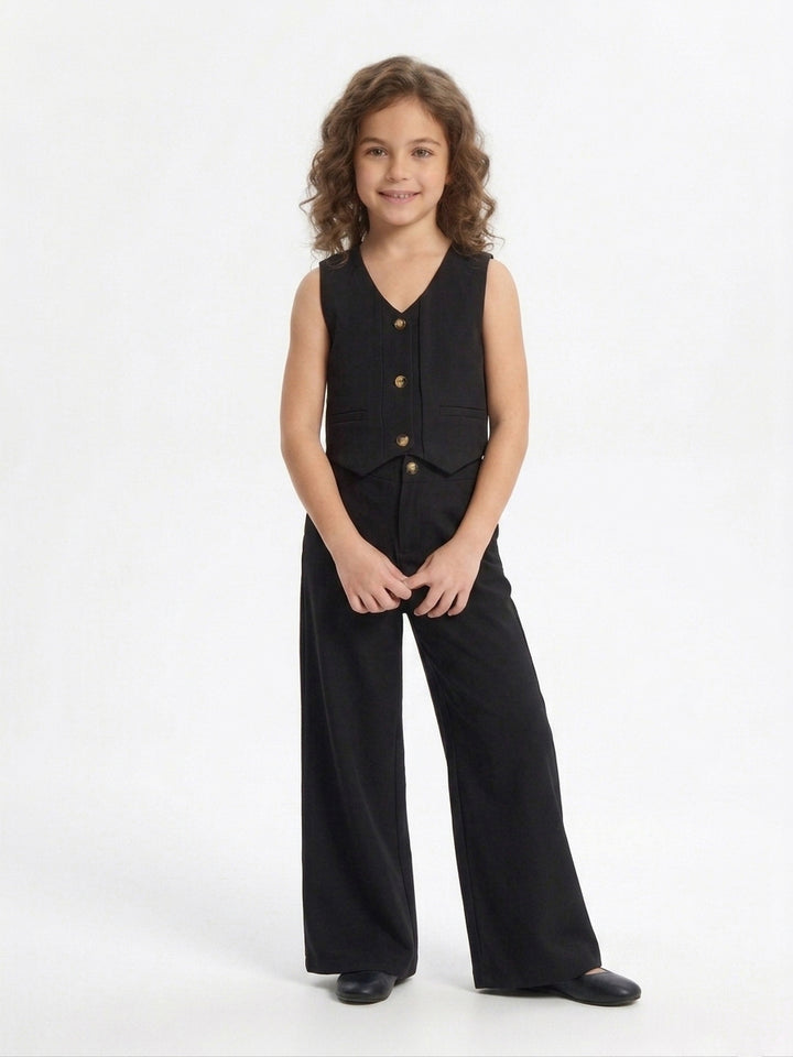 Kids' Chic Tailored Waistcoat & Trousers Set